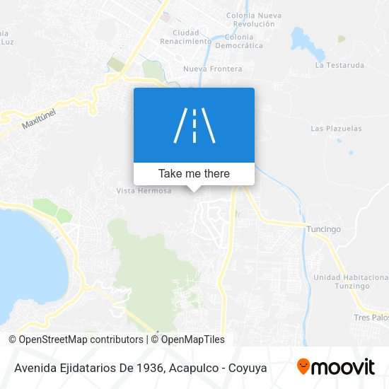 Mapa de Avenida Ejidatarios De 1936