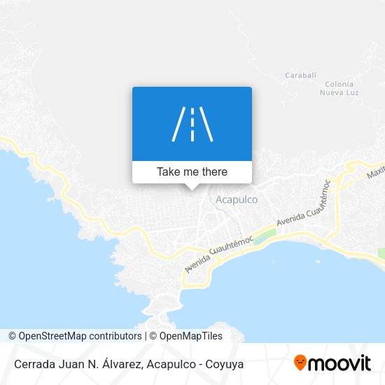 Mapa de Cerrada Juan N. Álvarez