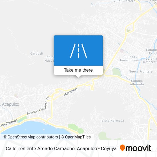 Mapa de Calle Teniente Amado Camacho
