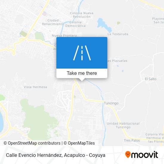 Mapa de Calle Evencio Hernández