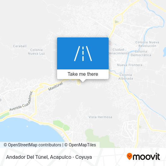 Andador Del Túnel map