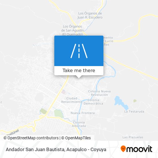 Andador San Juan Bautista map