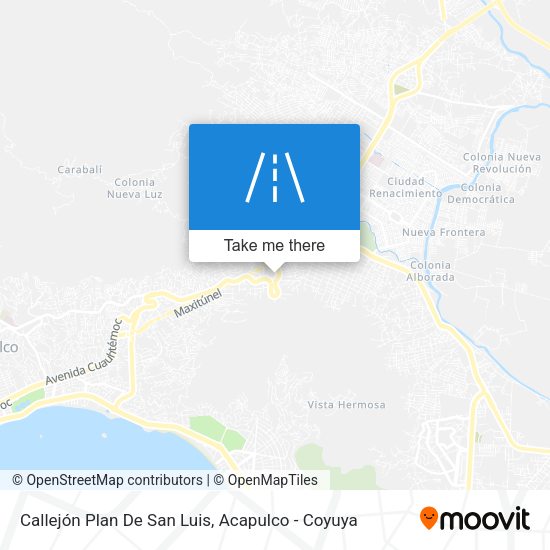 Callejón Plan De San Luis map