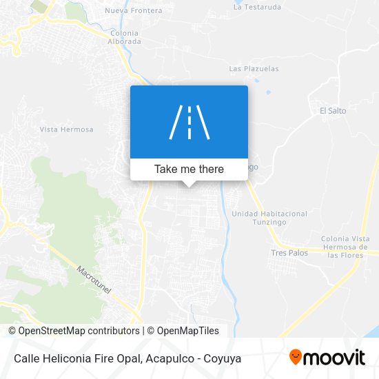 Calle Heliconia Fire Opal map