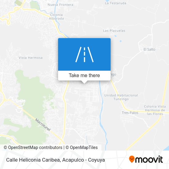 Calle Heliconia Caribea map
