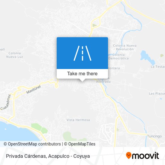 Privada Cárdenas map