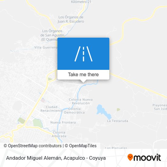 Mapa de Andador Miguel Alemán