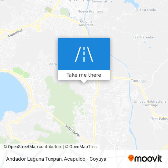 Mapa de Andador Laguna Tuxpan