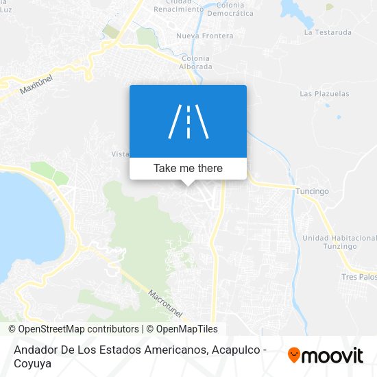 Andador De Los Estados Americanos map