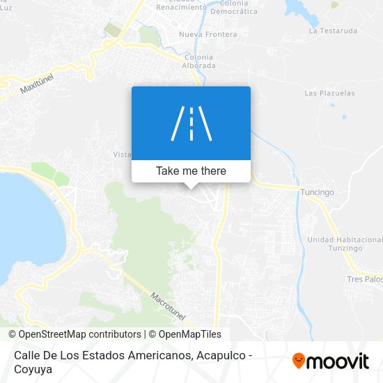 Mapa de Calle De Los Estados Americanos