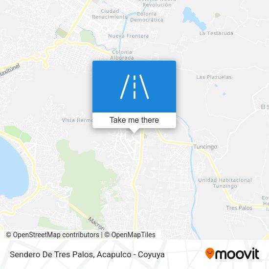 Sendero De Tres Palos map