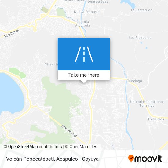 Mapa de Volcán Popocatépetl