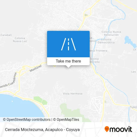 Cerrada Moctezuma map