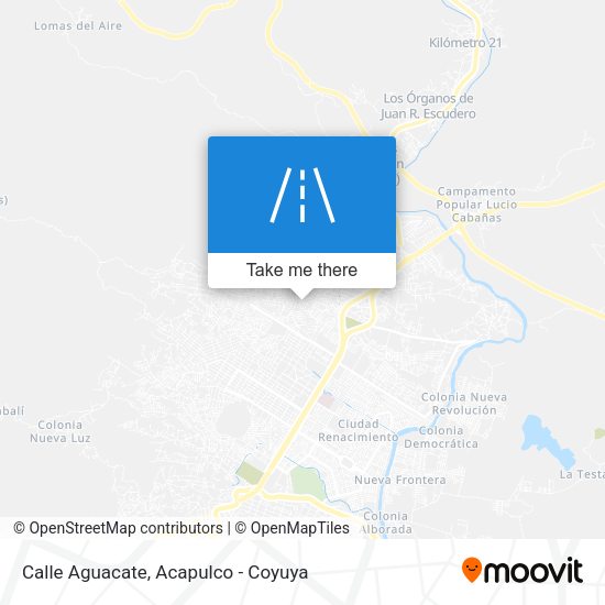 Mapa de Calle Aguacate