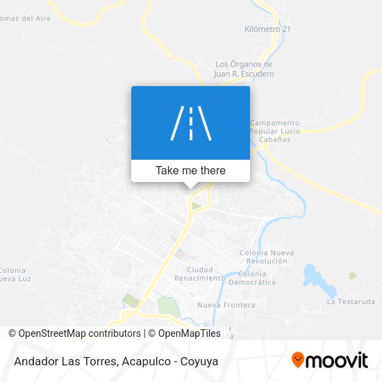 Andador Las Torres map