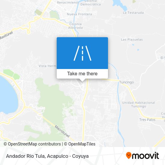 Andador Río Tula map