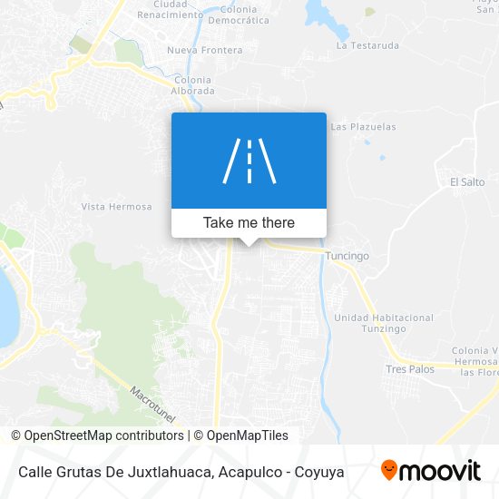 Calle Grutas De Juxtlahuaca map