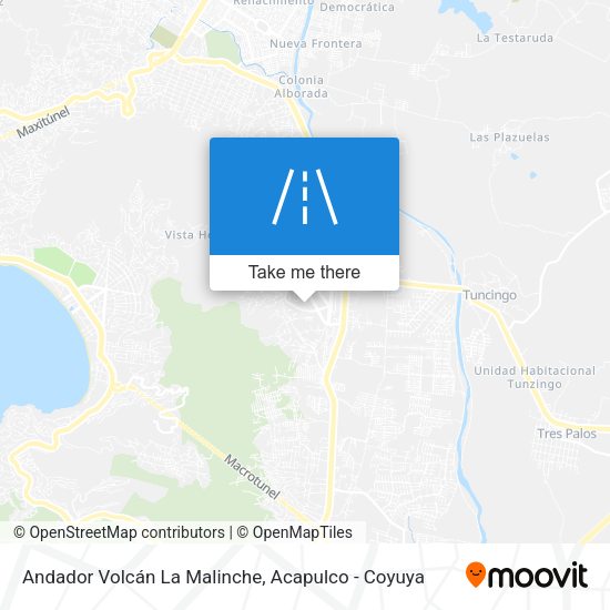 Andador Volcán La Malinche map