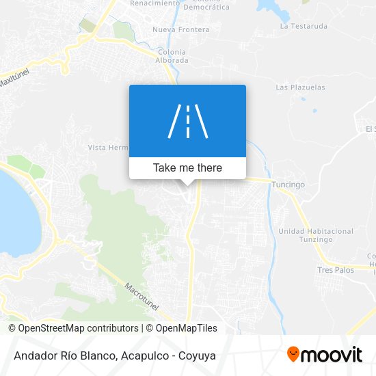 Andador Río Blanco map