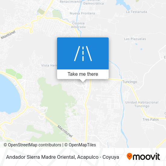 Mapa de Andador Sierra Madre Oriental