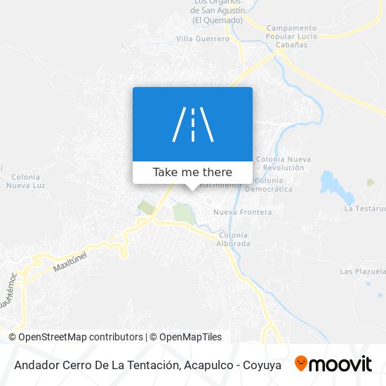 Mapa de Andador Cerro De La Tentación