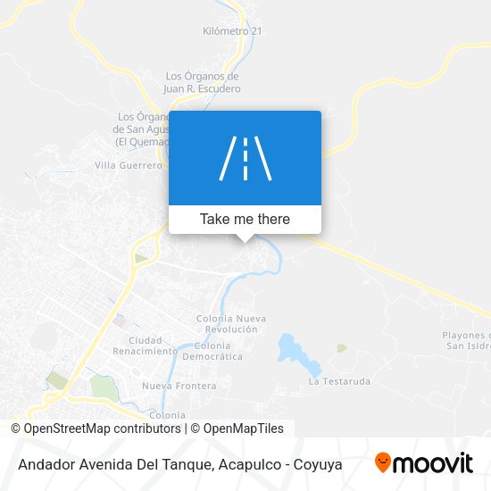 Mapa de Andador Avenida Del Tanque