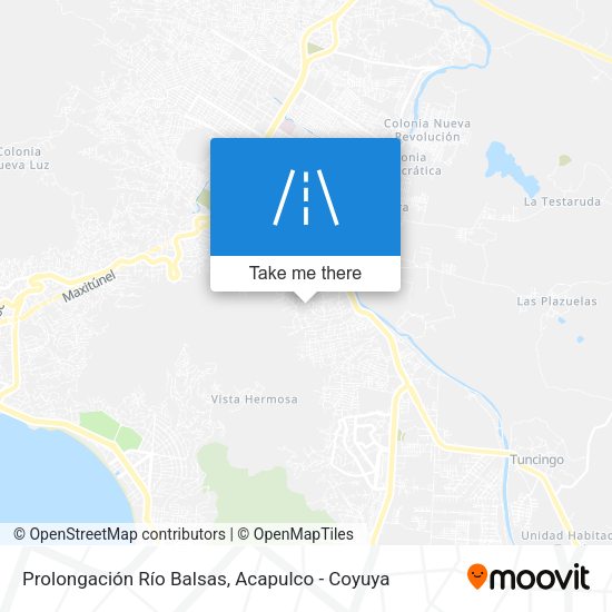 Mapa de Prolongación Río Balsas