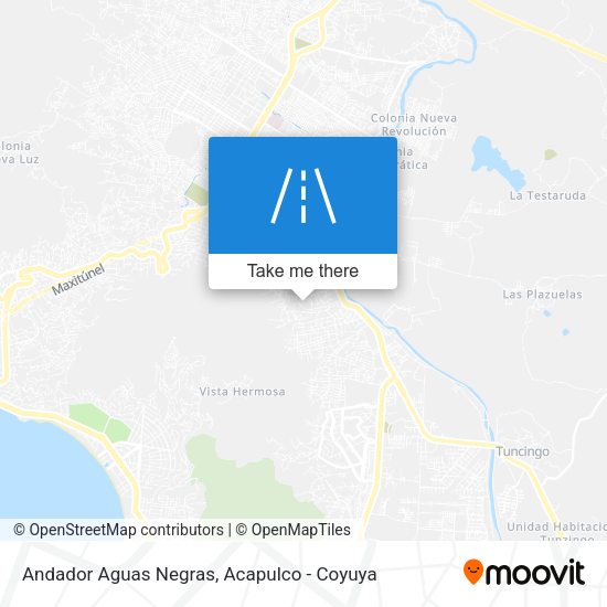 Andador Aguas Negras map