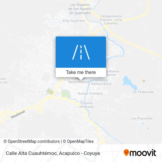 Calle Alta Cuauhtémoc map