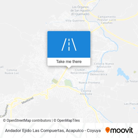 Andador Ejido Las Compuertas map