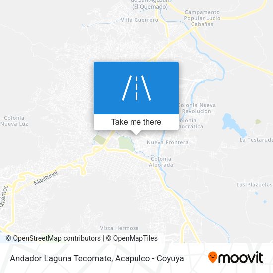 Andador Laguna Tecomate map