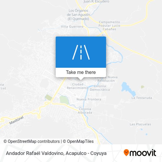 Andador Rafaél Valdovino map