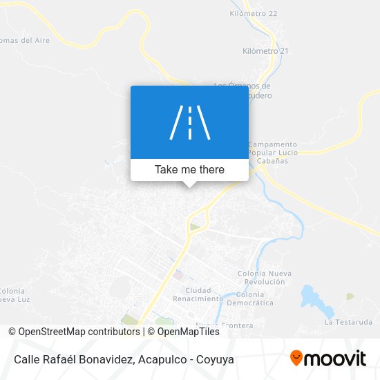 Mapa de Calle Rafaél Bonavidez