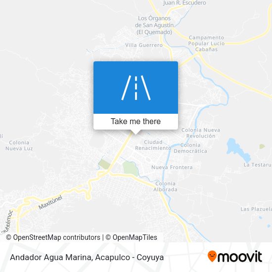 Andador Agua Marina map