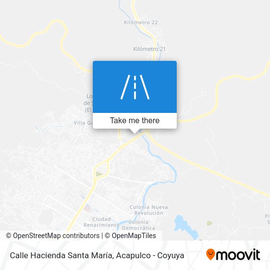 Calle Hacienda Santa María map