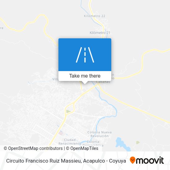 Mapa de Circuito Francisco Ruiz Massieu