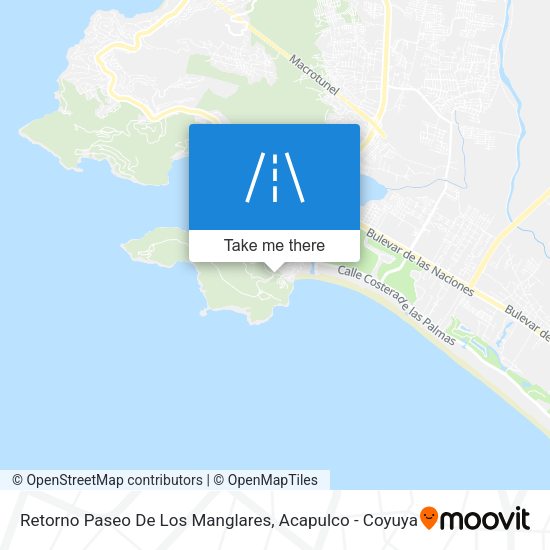 Retorno Paseo De Los Manglares map