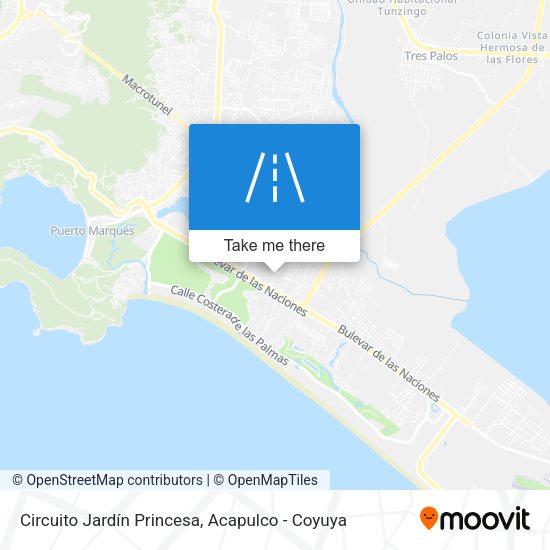 Mapa de Circuito Jardín Princesa