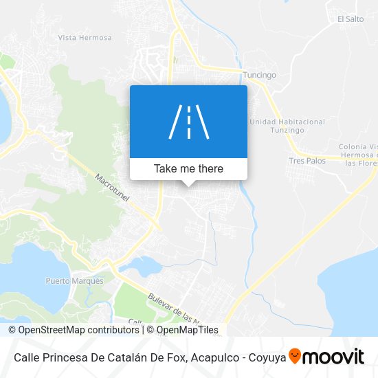 Mapa de Calle Princesa De Catalán De Fox