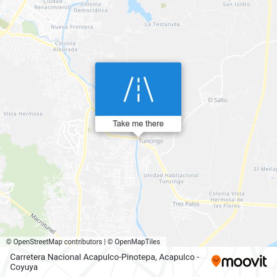 Carretera Nacional Acapulco-Pinotepa map