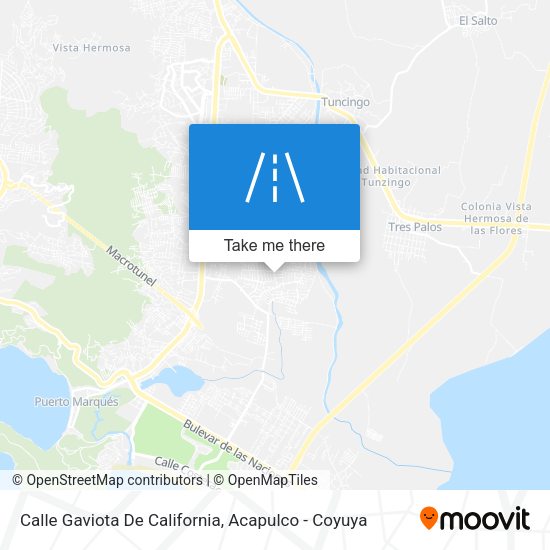 Mapa de Calle Gaviota De California