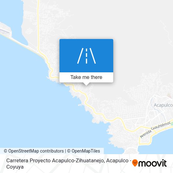 Mapa de Carretera Proyecto Acapulco-Zihuatanejo
