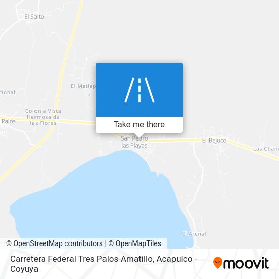 Carretera Federal Tres Palos-Amatillo map