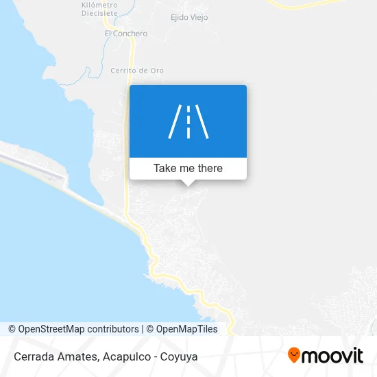 Cerrada Amates map