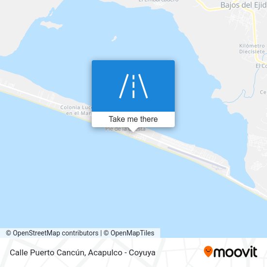 Mapa de Calle Puerto Cancún