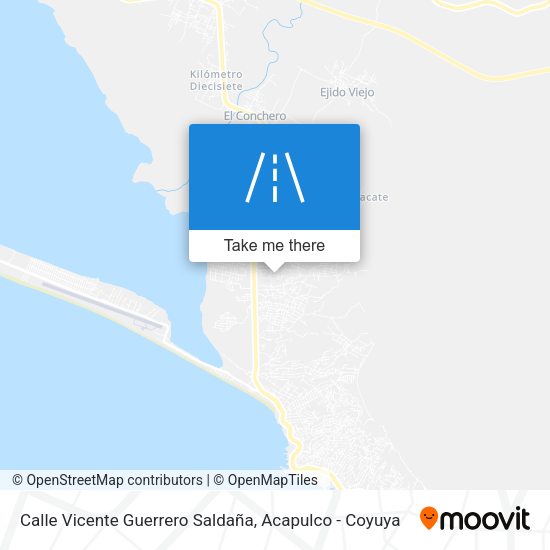 Calle Vicente Guerrero Saldaña map