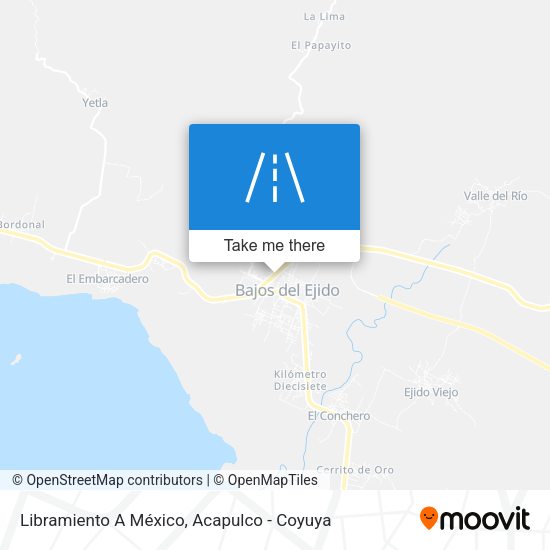 Libramiento A México map