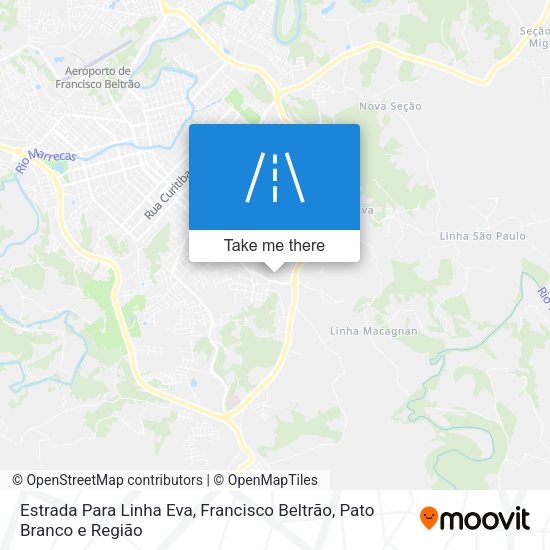 Estrada Para Linha Eva map