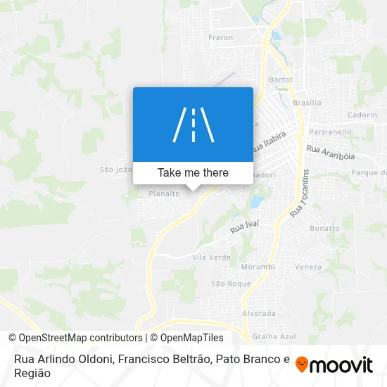 Rua Arlindo Oldoni map