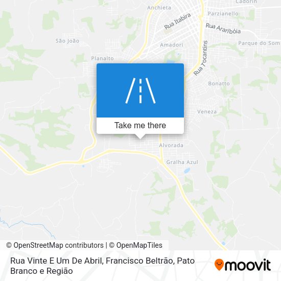 Rua Vinte E Um De Abril map